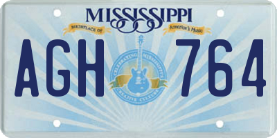 MS license plate AGH764