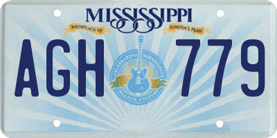 MS license plate AGH779