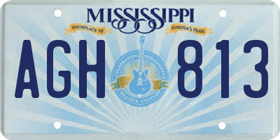 MS license plate AGH813