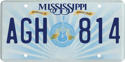 MS license plate AGH814