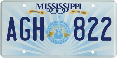 MS license plate AGH822