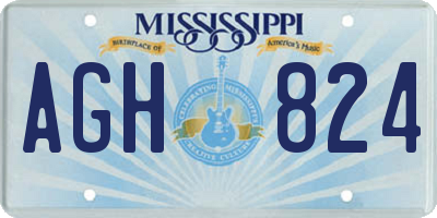 MS license plate AGH824