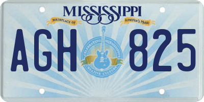 MS license plate AGH825