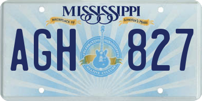 MS license plate AGH827