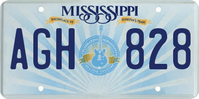 MS license plate AGH828