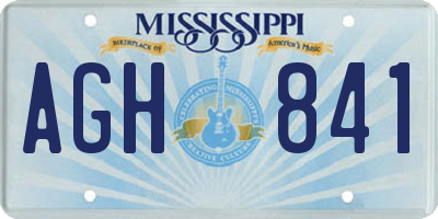 MS license plate AGH841