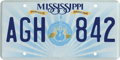 MS license plate AGH842