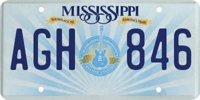 MS license plate AGH846