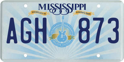 MS license plate AGH873