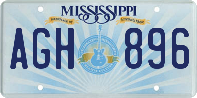 MS license plate AGH896