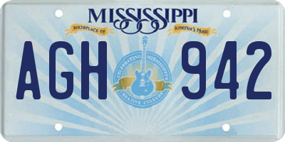MS license plate AGH942