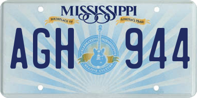 MS license plate AGH944