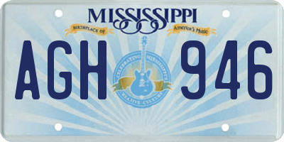 MS license plate AGH946