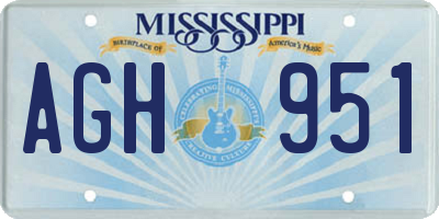 MS license plate AGH951