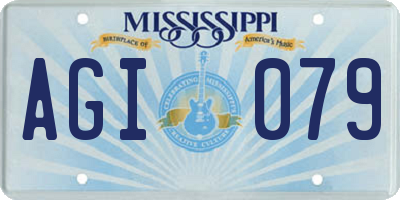 MS license plate AGI079