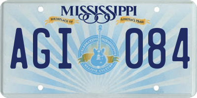 MS license plate AGI084