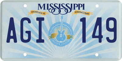 MS license plate AGI149