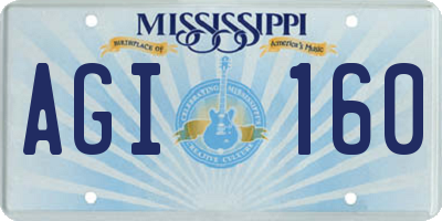 MS license plate AGI160