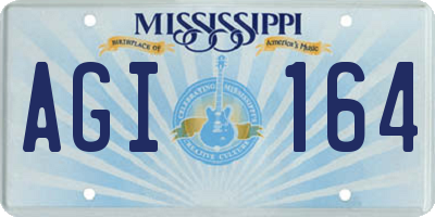 MS license plate AGI164