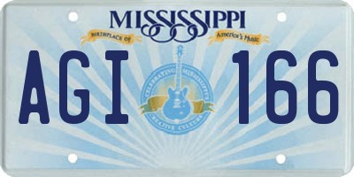 MS license plate AGI166