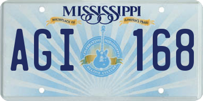 MS license plate AGI168