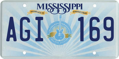 MS license plate AGI169