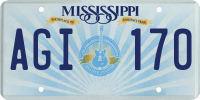 MS license plate AGI170