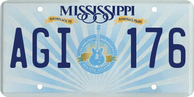 MS license plate AGI176