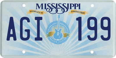 MS license plate AGI199