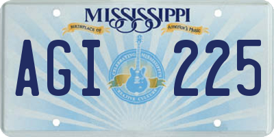 MS license plate AGI225