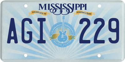 MS license plate AGI229