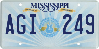 MS license plate AGI249