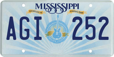 MS license plate AGI252