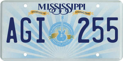 MS license plate AGI255