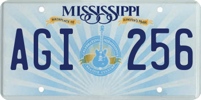 MS license plate AGI256