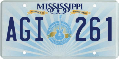 MS license plate AGI261