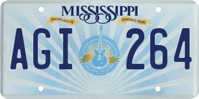 MS license plate AGI264