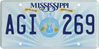 MS license plate AGI269
