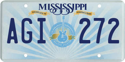MS license plate AGI272