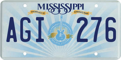 MS license plate AGI276