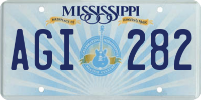 MS license plate AGI282