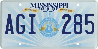 MS license plate AGI285