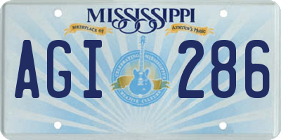 MS license plate AGI286