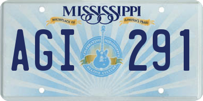 MS license plate AGI291