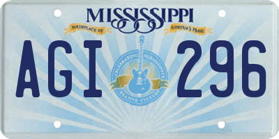 MS license plate AGI296