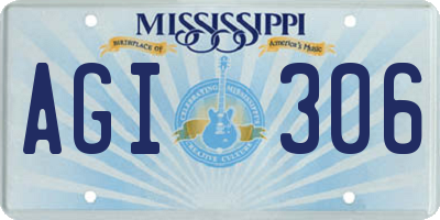 MS license plate AGI306
