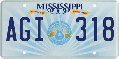 MS license plate AGI318