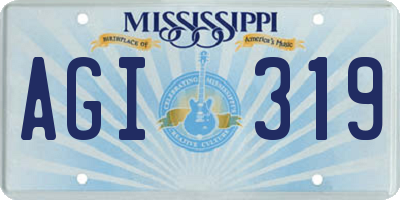 MS license plate AGI319