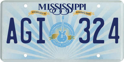 MS license plate AGI324