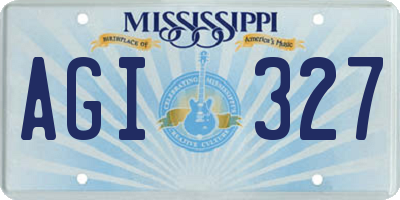 MS license plate AGI327